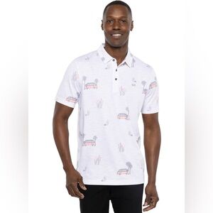 Travis Mathew White with Pink and Gray VW Bus Print